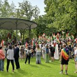 Des manifestants ont commémoré samedi à Bâle le premier anniversaire de la mort de Mahsa Amini, devenue l'icône de la contestation iranienne.